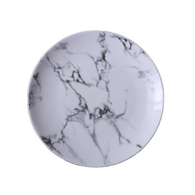 China Wholesale Decal Platos Viable Marbling Plates Ceramic Dinnerware Dish Sets For Home Ceramic Salad Dinner Dishes Resturant Hotel for sale