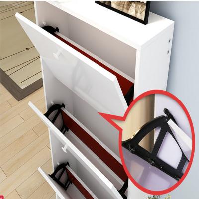 China Solid Wood Removable MDF Hardware Three Door Shoe Storage / Chain for sale