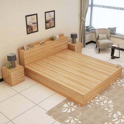 China BOARD Melamine MDF/Particle Board Modern Simple Design Wooden Bed for sale