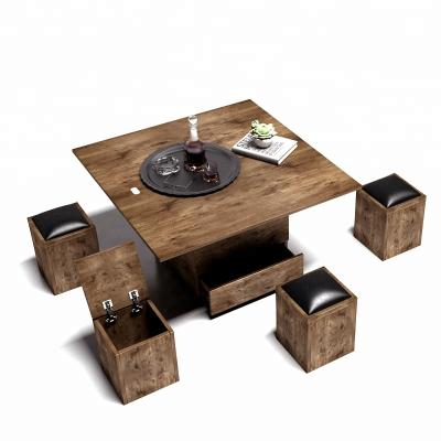 China PANEL Living Room Furniture Melamine Board Wood Folding End Table Coffee Table for sale