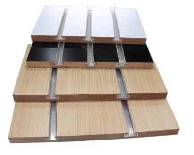 China Moisture Proof High Density Melamine Laminated MDF Slatwall Panel For Display for sale