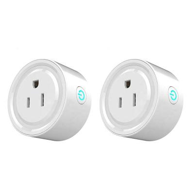 China Tuya Residential/Multi-Purpose Smart Life 10A Smart Plug In USA White Works Mini Plug Socket Wifi Enabled With Alexa And Google Assistant for sale