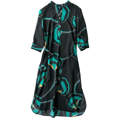 China Anti-static Silk Dress Elegant Silk Dress Summer Dress Silk Custom for sale