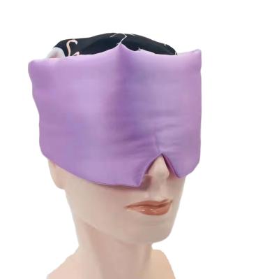 China Anti-Wrinkle Sleeping Eye Mask Eye Masks Pillow Case And Silk Blue Silk Eye Mask for sale