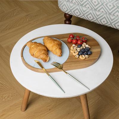 China Sustainable Kitchen Wood Cutting Boards Wholesale Bamboo Wood Serving Board Marble Unique Cheese Boards for sale