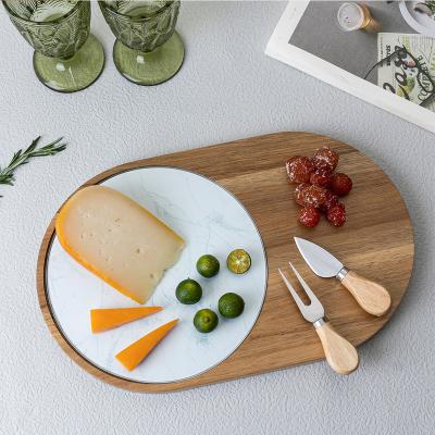 China Viable Kitchen Wooden Cutting Boards Wholesale Wooden Serving Board Marble Cheese Boards Bamboo for sale