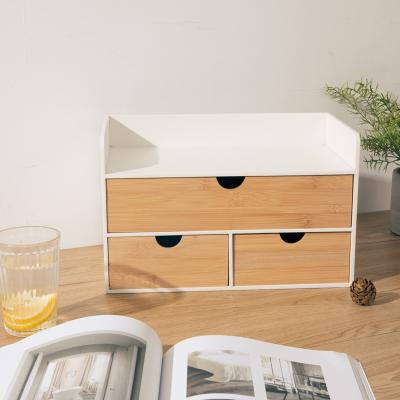 China Viable Hot Sale Wooden Style Storage Box Wooden Organizer With Drawer for sale