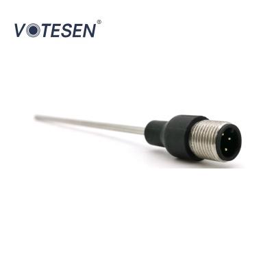 China Temperature Sensor VTS PT100 RTD Probe PT100 Temperature Sensor With M12 Molded Connector for sale