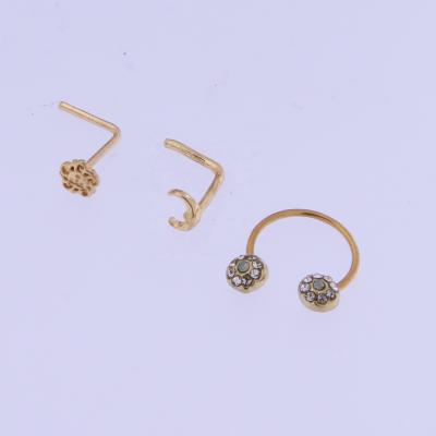 China Trendy 316L Stainless Steel Moon Nose And Sun Nose Bone Piercing Jewelry for sale