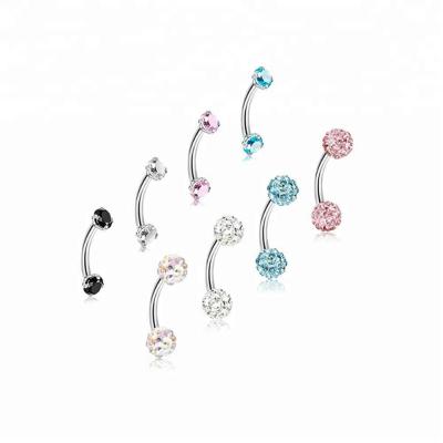 China Fashionable 16G Stainless Steel Eyebrow Ring Lip Ring Body Jewelry for sale