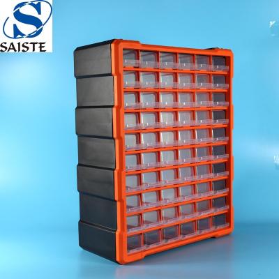 China Wholesale price 60 viable drawers factory storage parts multifunctional high quality plastic tool box for sale