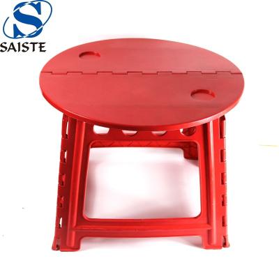 China Fashion Easy To Clean 18 Inch Height Around Smooth Outdoor Plastic Folding Table For Kid for sale