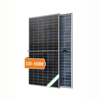 China Solar Powered System Wholesale Cover Cheap Mono Solar Panels 600 Watt 600W Bifacial Transparent Home Use Solar Power Cell Panels for sale