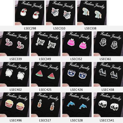 China Wholesale 1pair Cute Mini Mix Style Earring Stud Earring Jewelry For Women LSEC298-595 for sale