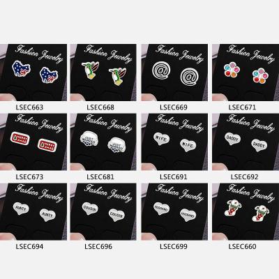 China Wholesale 1pair Cute Mini Mix Style Earring Stud Earring Jewelry For Women LSEC645-699 for sale