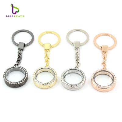 China Fit For Floating Charm/Floating Dishes/Wholesale Round Birthstone Memory Charm Floating Key Chain For Floating Charm for sale