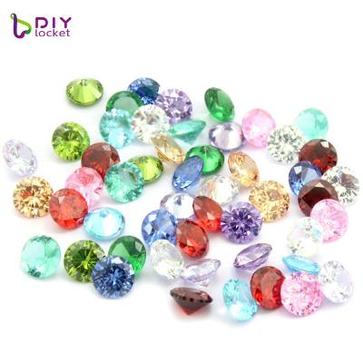 China 12pcs/lot Crystal Round Crystal 12 Colors Anniversary Stones Charms Fit Float Pendant For Women LSFC476 for sale