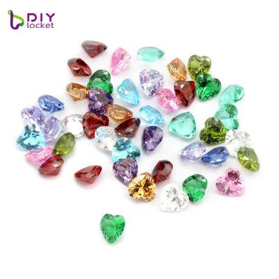 China Wholesale Crystal Romantic Heart Zircon Floating Pendant Charm For Women Accept Customized Customization for sale