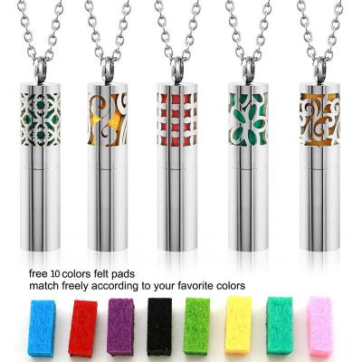 China You Can Wear and Enjoy Your Essential Oil Wherever Aromatherapy Stainless Steel Diffuser Necklace Wholesale Custom Pendant LSJH01-05 for sale