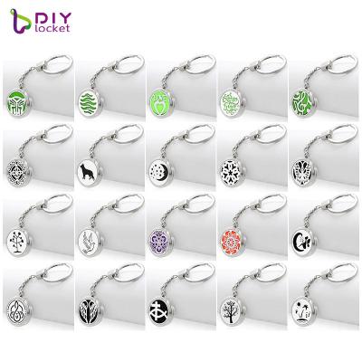 China You can wear and enjoy your essential oil anywhere wholesale 30mm mix style stainless steel fragrance diffusers for essential oil key chain, custom custom diffuser pendant for sale