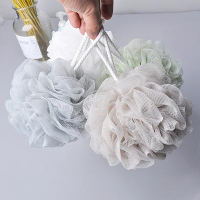 China All Natural Wholesale Private Label Flower Black Bath Shower Ball Custom Made Sponge/Eco-friendly Loofah Mesh Bath Ball Body Sponge for sale