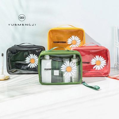 China Durable OEM Wholesale Make Up Pouches Tote Travel Toiletry Bags Transparent PVC Cosmetic Bag Custom Clear Transparent Makeup Organizer for sale