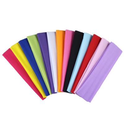 China Custom Logo Hair Bundles Fashion South Korea Candy Headband Sports Yoga Headband High Elastic Hair Accessories For Women for sale