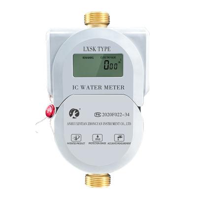 China Pipeline Water Remote Prepaid  IC Card  Induction Smart Water Meter for Apartment or Rental room for sale