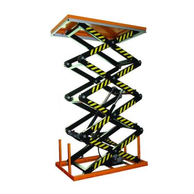 China Construction Material Stores Electric Hydraulic Four Scissors Lift Platform for sale