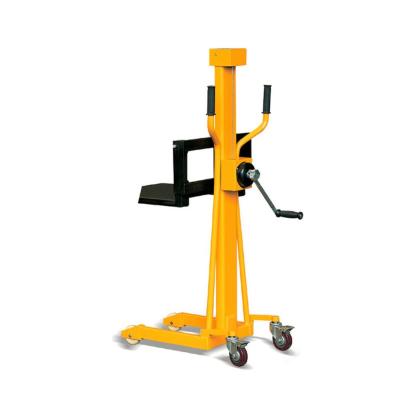 China Building Material Stores Mini Winch Type Fork Lift Capacity 150KG Stacker for sale