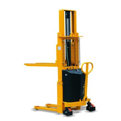 China Semi-electric Hydraulic Building Material Stores Forklift Stacker With Lifting Height 1600~3300MM for sale