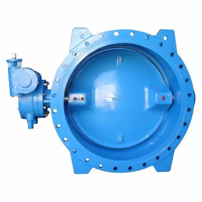 China Ductile iron general eccentirc double flanged butterfly valve for sale