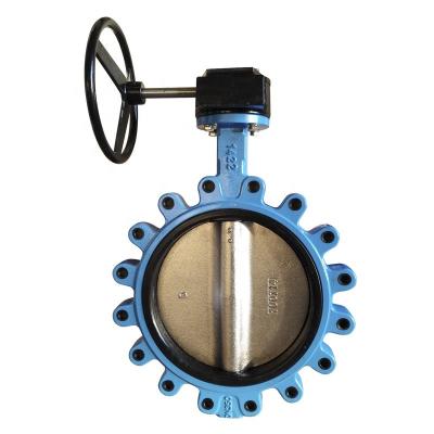 China General Aluminum Lever Wafer Lug Type Butterfly Valve With Gear Box Operator for sale