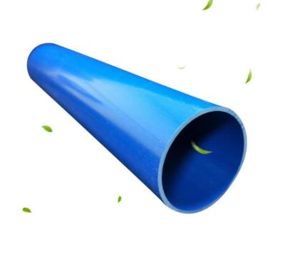 China Plastic Blue Color Threaded Wast Water Drainage PVC UPVC Drill Water Well Grooved Filter Screen Pipe And Casing Pipe for sale