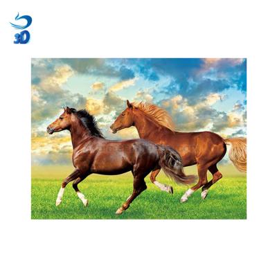 China Global High Quality 3d Picture Horse Picture For Wall Decoration 3D Lenticular Picture for sale