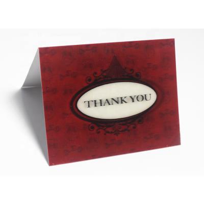 China Custom 3d Hologram Greeting Card Worldwide Folding Lenticular Greeting Card Thank You Card for sale