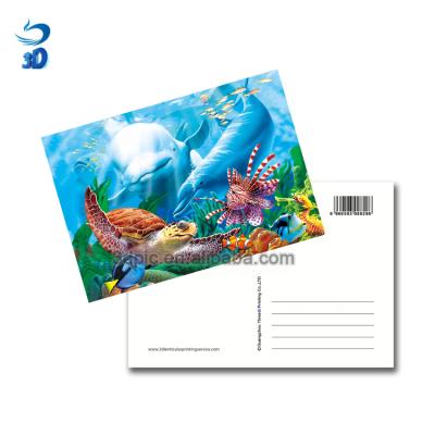 China 5D 3d Lenticular Tourist Thanksgiving Greeting Card Postcards Printing for sale