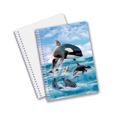 China Hot Sale 3D Products Custom Logo 3D PET Plastic Cover 3D Lenticular Notebook for sale