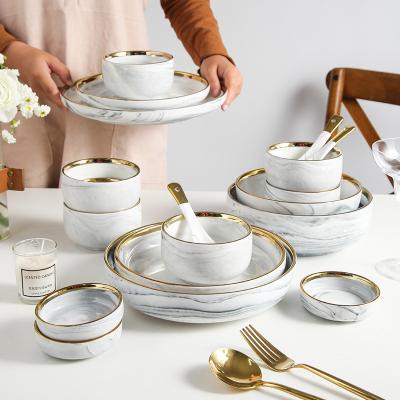 China Sustainable Design Porcelain Dinnerware Set Luxury Dinnerware Set Dinnerware For Party for sale