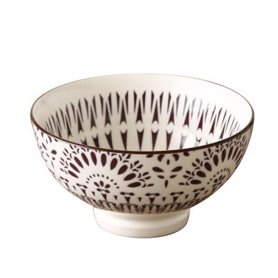 China 4.5 inch viable wholesale porcelain japanese ceramic rice bowl for restaurant for sale