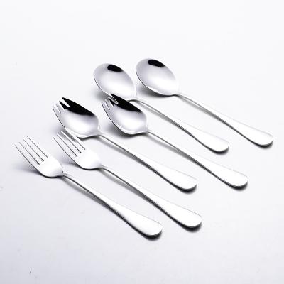 China Factory Price Sustainable Silver Cutlery Set 304 Stainless Steel Flatware Set For Hotel Restaurant for sale