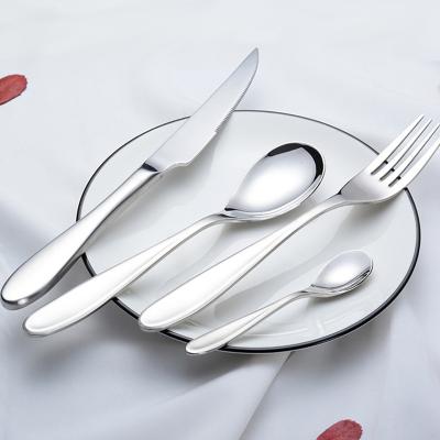 China Viable Wholesale 304 Stainless Steel Flatware Sets Flatware Serving Set Knife Spoon Fork Spoon for sale