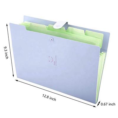 China Folder Bag Letter A4 Paper Expanding Folder Pockets Accordion Document Organizer With Snap Closure for sale