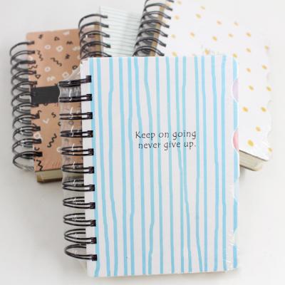 China Loose Leaf Paper Cover Spiral Notebook with Divider Page Wholesale for sale