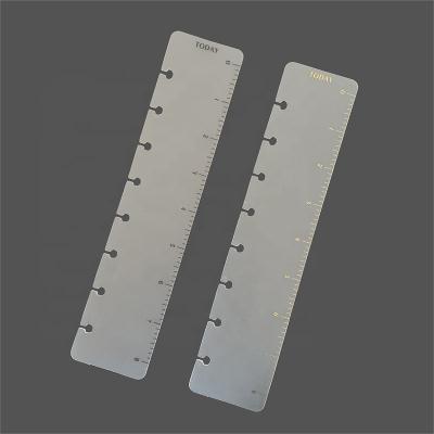 China Custom A5 PP Plastic Ruler With Printing And Gold Foil Disc Boundary PP Divider For Planner for sale