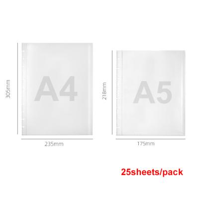 China Polyresin A4 A5 pp photo sleeve, plastic disc holes refill album pockets, cheap sorting boxes for sale