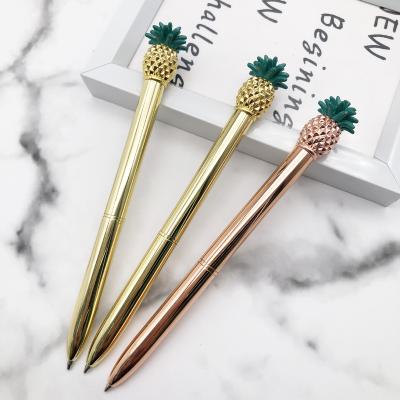 China Promotion\Business\Rose Gold Pineapple Pens Ballpoint Pens School\Office Stationery, Blue/Black Ink for sale