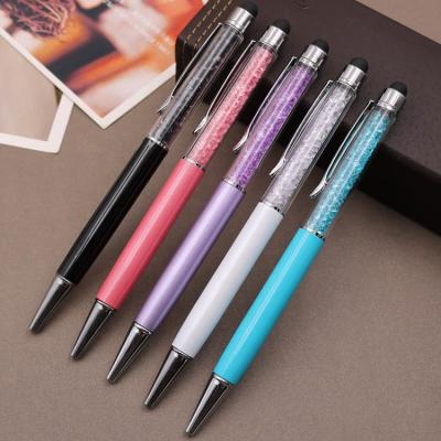 China Promotion\Business\Custom Logo 2in School Stationery\Office 1 Pen Crystal Diamond Ballpoint Pens With Touch Screen for sale