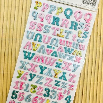 China Alphabet and Number Chipboard Sticker for sale