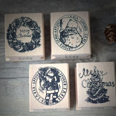 China Christmas style Christmas rubber stamp for planner notebook for sale